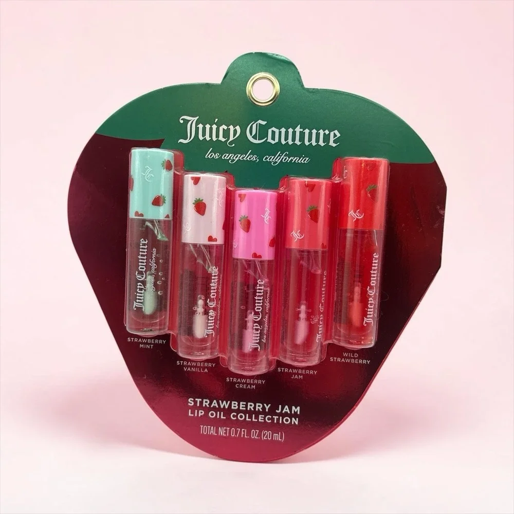 Juicy Couture Strawberry Jam Lip Oil Collection 5 Pc NEW!!‎
